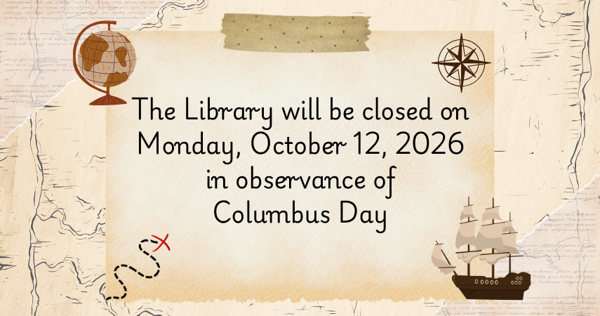 Columbus day imagery including a ship, a compass, a globe over an antique map